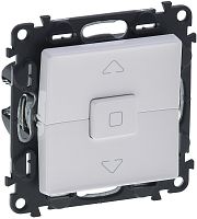 Выключатель жалюзи с фиксацией без рамки Legrand Valena Life 2-кл. белый картинка